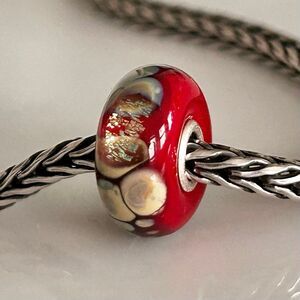 TROLLBEADS Felicity Bead, Vietnam Exclusive LAA 925S w Gold Dichroic VERY RARE